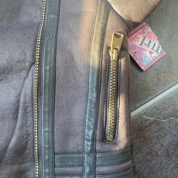 Faux suede Sherpa Moto jacket 6 - Picture 11 of 16